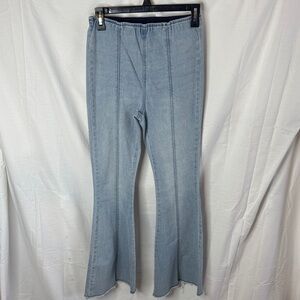 Light Blue Flare Jeans - Women's Wide Leg Denim